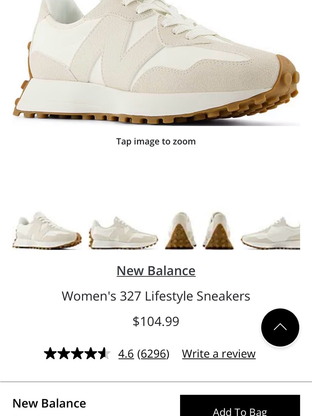 New Balance Cream & Gum Women's 327 Lifestyle Sneakers NWOB - Picture 2 of 11